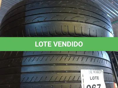 LOTE 067 - 02 PNEUS USADOS 195-60/15. (NO ESTADO) ATENÇÃO! FAZER A VISITAÇÃO ANTES DE ARREMATAR, NÃO SABEMOS SE FUNCIONA. LEILÃO NÃO TEM GARANTIA E NEM DEVOLUÇÃO, SUJEITO A POSSÍVEIS AVARIAS VISÍVEIS/OCULTAS E/OU AUSÊNCIA DE COMPONENTES.
