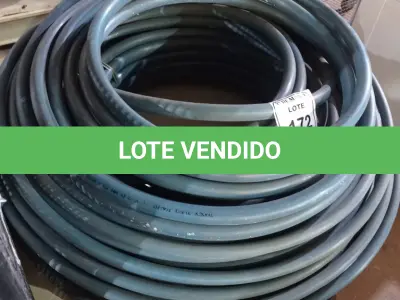 LOTE 172 - 01 ROLO DE MANGUEIRA 2.0MM 016MTS. (NO ESTADO) ATENÇÃO! FAZER A VISITAÇÃO ANTES DE ARREMATAR, NÃO SABEMOS SE FUNCIONA. LEILÃO NÃO TEM GARANTIA E NEM DEVOLUÇÃO, SUJEITO A POSSÍVEIS AVARIAS VISÍVEIS/OCULTAS E/OU AUSÊNCIA DE COMPONENTES.