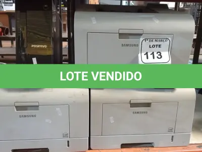 LOTE 113 - 03 IMPRESSORAS MODELO ML3471NS, SENDO 02 COM TONNER E 01 CPU MARCA POSITIVO. (NO ESTADO) ATENÇÃO! FAZER A VISITAÇÃO ANTES DE ARREMATAR, NÃO SABEMOS SE FUNCIONA. LEILÃO NÃO TEM GARANTIA E NEM DEVOLUÇÃO, SUJEITO A POSSÍVEIS AVARIAS VISÍVEIS/OCULTAS E/OU AUSÊNCIA DE COMPONENTES.