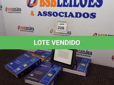LOTE 209 - 05 REFLETORES DE LED 100W.(NOVO) (NO ESTADO) ATENÇÃO! FAZER A VISITAÇÃO ANTES DE ARREMATAR, NÃO SABEMOS SE FUNCIONA. LEILÃO NÃO TEM GARANTIA E NEM DEVOLUÇÃO, SUJEITO A POSSÍVEIS AVARIAS VISÍVEIS/OCULTAS E/OU AUSÊNCIA DE COMPONENTES.