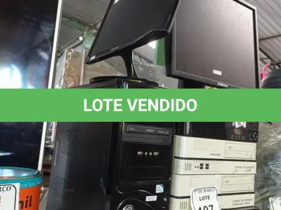 LOTE 107 - 05 CPU’S MARCAS E MODELOS DIVERSOS E 02 MONITORES. (NO ESTADO) ATENÇÃO! FAZER A VISITAÇÃO ANTES DE ARREMATAR, NÃO SABEMOS SE FUNCIONA. LEILÃO NÃO TEM GARANTIA E NEM DEVOLUÇÃO, SUJEITO A POSSÍVEIS AVARIAS VISÍVEIS/OCULTAS E/OU AUSÊNCIA DE COMPONENTES.