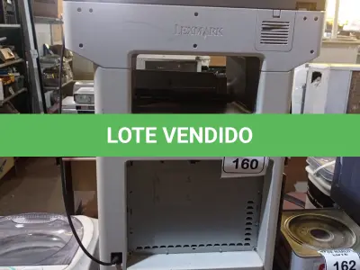 LOTE 160 - 01 IMPRESSORA MULTIFUNCIONAL X748DE MARCA LEXMARK. (NO ESTADO) ATENÇÃO! FAZER A VISITAÇÃO ANTES DE ARREMATAR, NÃO SABEMOS SE FUNCIONA. LEILÃO NÃO TEM GARANTIA E NEM DEVOLUÇÃO, SUJEITO A POSSÍVEIS AVARIAS VISÍVEIS/OCULTAS E/OU AUSÊNCIA DE COMPONENTES.