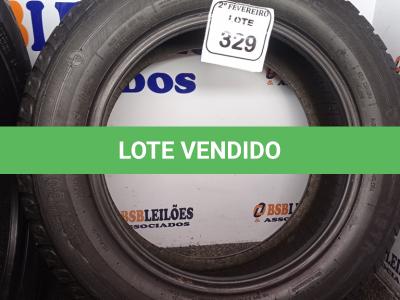 LOTE 329 - 04 PNEUS 205/60 ARO16. ATENÇÃO! FAZER A VISITAÇÃO ANTES DE ARREMATAR, NÃO SABEMOS SE FUNCIONA. LEILÃO NÃO TEM GARANTIA E NEM DEVOLUÇÃO, SUJEITO A POSSÍVEIS AVARIAS VISÍVEIS/OCULTAS E/OU AUSÊNCIA DE COMPONENTES.