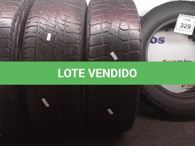 LOTE 329 - 04 PNEUS 205/60 ARO16. ATENÇÃO! FAZER A VISITAÇÃO ANTES DE ARREMATAR, NÃO SABEMOS SE FUNCIONA. LEILÃO NÃO TEM GARANTIA E NEM DEVOLUÇÃO, SUJEITO A POSSÍVEIS AVARIAS VISÍVEIS/OCULTAS E/OU AUSÊNCIA DE COMPONENTES.