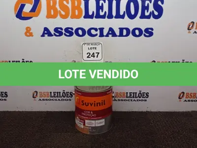 LOTE 247 - 01 LATA DE TINTA ESMALTE PARA MADEIRAS E METAIS NA COR BRILHANTE BRANCO DE 3,6L MARCA SUVINIL. (NOVO) (NO ESTADO) ATENÇÃO! FAZER A VISITAÇÃO ANTES DE ARREMATAR, NÃO SABEMOS SE FUNCIONA. LEILÃO NÃO TEM GARANTIA E NEM DEVOLUÇÃO, SUJEITO A POSSÍVEIS AVARIAS VISÍVEIS/OCULTAS E/OU AUSÊNCIA DE COMPONENTES.
