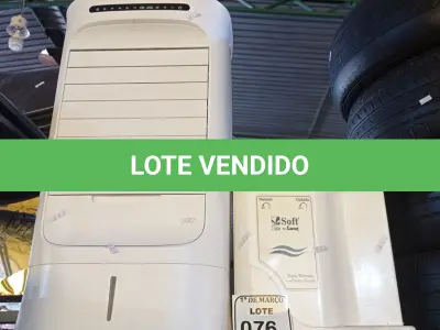 LOTE 076 - 01 CLIMATIZADOR VENTISOL E 01 PURIFICADOR DE ÁGUA MARCA SOFT. (NO ESTADO) ATENÇÃO! FAZER A VISITAÇÃO ANTES DE ARREMATAR, NÃO SABEMOS SE FUNCIONA. LEILÃO NÃO TEM GARANTIA E NEM DEVOLUÇÃO, SUJEITO A POSSÍVEIS AVARIAS VISÍVEIS/OCULTAS E/OU AUSÊNCIA DE COMPONENTES.