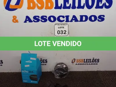 LOTE 032 - 01 ECHO DOT ALEXA AMAZON. (NO ESTADO) ATENÇÃO! FAZER A VISITAÇÃO ANTES DE ARREMATAR, NÃO SABEMOS SE FUNCIONA. LEILÃO NÃO TEM GARANTIA E NEM DEVOLUÇÃO, SUJEITO A POSSÍVEIS AVARIAS VISÍVEIS/OCULTAS E/OU AUSÊNCIA DE COMPONENTES.