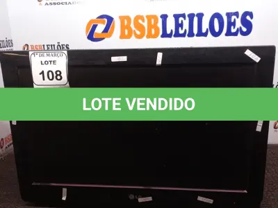LOTE 108 - 01 TV 26” MARCA LG. (NO ESTADO) ATENÇÃO! FAZER A VISITAÇÃO ANTES DE ARREMATAR, NÃO SABEMOS SE FUNCIONA. LEILÃO NÃO TEM GARANTIA E NEM DEVOLUÇÃO, SUJEITO A POSSÍVEIS AVARIAS VISÍVEIS/OCULTAS E/OU AUSÊNCIA DE COMPONENTES.