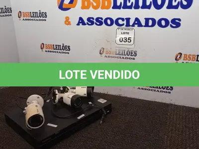 LOTE 035 - 01 DVR MARCA INTELBRÁS COM ACESSO REMOTO E 03 CÂMERAS DE SEGURANÇA. (NO ESTADO) ATENÇÃO! FAZER A VISITAÇÃO ANTES DE ARREMATAR, NÃO SABEMOS SE FUNCIONA. LEILÃO NÃO TEM GARANTIA E NEM DEVOLUÇÃO, SUJEITO A POSSÍVEIS AVARIAS VISÍVEIS/OCULTAS E/OU AUSÊNCIA DE COMPONENTES.