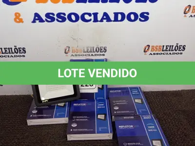 LOTE 223 - 05 REFLETORES DE LED 100W.(NOVO) (NO ESTADO) ATENÇÃO! FAZER A VISITAÇÃO ANTES DE ARREMATAR, NÃO SABEMOS SE FUNCIONA. LEILÃO NÃO TEM GARANTIA E NEM DEVOLUÇÃO, SUJEITO A POSSÍVEIS AVARIAS VISÍVEIS/OCULTAS E/OU AUSÊNCIA DE COMPONENTES.