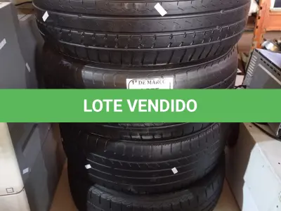 LOTE 187 - 04 PNEUS MEIA VIDA 195/55 ARO 15. (NO ESTADO) ATENÇÃO! FAZER A VISITAÇÃO ANTES DE ARREMATAR, NÃO SABEMOS SE FUNCIONA. LEILÃO NÃO TEM GARANTIA E NEM DEVOLUÇÃO, SUJEITO A POSSÍVEIS AVARIAS VISÍVEIS/OCULTAS E/OU AUSÊNCIA DE COMPONENTES.