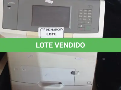 LOTE 188 - 01 IMPRESSORA LEXMARK X748DE. (NO ESTADO) ATENÇÃO! FAZER A VISITAÇÃO ANTES DE ARREMATAR, NÃO SABEMOS SE FUNCIONA. LEILÃO NÃO TEM GARANTIA E NEM DEVOLUÇÃO, SUJEITO A POSSÍVEIS AVARIAS VISÍVEIS/OCULTAS E/OU AUSÊNCIA DE COMPONENTES.