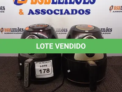 LOTE 178 - 02 AIR FRYER MARCA MONDIAL COM AVARIAS.  (NO ESTADO) ATENÇÃO! FAZER A VISITAÇÃO ANTES DE ARREMATAR, NÃO SABEMOS SE FUNCIONA. LEILÃO NÃO TEM GARANTIA E NEM DEVOLUÇÃO, SUJEITO A POSSÍVEIS AVARIAS VISÍVEIS/OCULTAS E/OU AUSÊNCIA DE COMPONENTES.