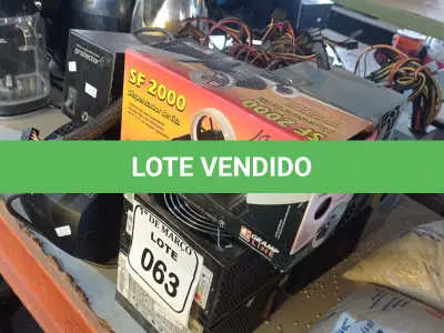 LOTE 063 - 05 ESTABILIZADORES MARCAS E MODELOS DIVERSOS, 07 FONTES PARA PC E 01 DISPENSADOR DE FITAS.  (NO ESTADO) ATENÇÃO! FAZER A VISITAÇÃO ANTES DE ARREMATAR, NÃO SABEMOS SE FUNCIONA. LEILÃO NÃO TEM GARANTIA E NEM DEVOLUÇÃO, SUJEITO A POSSÍVEIS AVARIAS VISÍVEIS/OCULTAS E/OU AUSÊNCIA DE COMPONENTES.