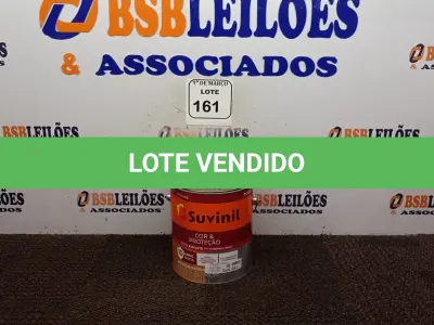 LOTE 161 - 01 LATA DE TINTA ESMALTE PARA MADEIRAS E METAIS NA COR BRILHANTE BRANCO DE 3,6L MARCA SUVINIL. (NOVO) (NO ESTADO) ATENÇÃO! FAZER A VISITAÇÃO ANTES DE ARREMATAR, NÃO SABEMOS SE FUNCIONA. LEILÃO NÃO TEM GARANTIA E NEM DEVOLUÇÃO, SUJEITO A POSSÍVEIS AVARIAS VISÍVEIS/OCULTAS E/OU AUSÊNCIA DE COMPONENTES.