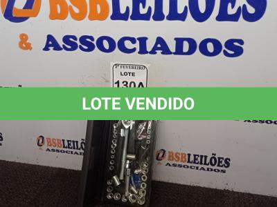 LOTE 130 - 01 KIT DE FERRAMENTAS. (NOVA) (NO ESTADO) ATENÇÃO! FAZER A VISITAÇÃO ANTES DE ARREMATAR, NÃO SABEMOS SE FUNCIONA. LEILÃO NÃO TEM GARANTIA E NEM DEVOLUÇÃO, SUJEITO A POSSÍVEIS AVARIAS VISÍVEIS/OCULTAS E/OU AUSÊNCIA DE COMPONENTES.