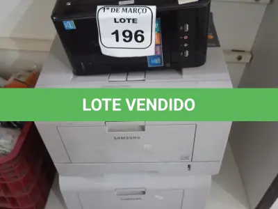 LOTE 196 - 02 IMPRESSORAS SAMSUNG ML-3471ND E 01 CPU CCE. (NO ESTADO) ATENÇÃO! FAZER A VISITAÇÃO ANTES DE ARREMATAR, NÃO SABEMOS SE FUNCIONA. LEILÃO NÃO TEM GARANTIA E NEM DEVOLUÇÃO, SUJEITO A POSSÍVEIS AVARIAS VISÍVEIS/OCULTAS E/OU AUSÊNCIA DE COMPONENTES.