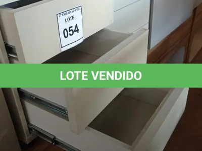 LOTE 054 - 01 GAVETEIRO EM MADEIRA COM 02 GAVETAS. (NO ESTADO EM QUE SE ENCONTRA. SUJEITO A AVARIAS OCULTAS/VISÍVEIS.)