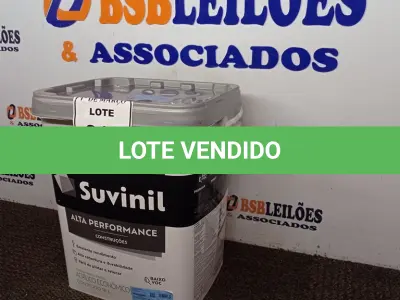 LOTE 319 - 01 GALÃO DE TINTA SUVINIL DE 18L PARA INTERIORES ACABAMENTO FOSCO BRANCO. (NOVO) (NO ESTADO) ATENÇÃO! FAZER A VISITAÇÃO ANTES DE ARREMATAR, NÃO SABEMOS SE FUNCIONA. LEILÃO NÃO TEM GARANTIA E NEM DEVOLUÇÃO, SUJEITO A POSSÍVEIS AVARIAS VISÍVEIS/OCULTAS E/OU AUSÊNCIA DE COMPONENTES.