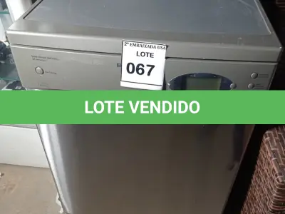 LOTE 067 - 01 MÁQUINA DE LAVAR LOUÇA BRASTEMP 127V (DISHWASHER). (NO ESTADO EM QUE SE ENCONTRA. SUJEITO A AVARIAS OCULTAS/VISÍVEIS.) BF8607H