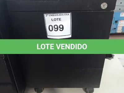 LOTE 099 - 01 GAVETEIRO PRETOS COM 03 GAVETAS. (NO ESTADO EM QUE SE ENCONTRA. SUJEITO A AVARIAS OCULTAS/VISÍVEIS.)