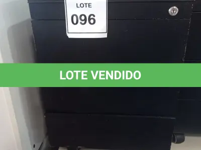 LOTE 096 - 01 GAVETEIRO PRETOS COM 03 GAVETAS. (NO ESTADO EM QUE SE ENCONTRA. SUJEITO A AVARIAS OCULTAS/VISÍVEIS.)