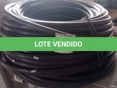 LOTE 431 - 02 ROLOS DE MANGUEIRA. (NO ESTADO) ATENÇÃO! FAZER A VISITAÇÃO ANTES DE ARREMATAR, NÃO SABEMOS SE FUNCIONA. LEILÃO NÃO TEM GARANTIA E NEM DEVOLUÇÃO, SUJEITO A POSSÍVEIS AVARIAS VISÍVEIS/OCULTAS E/OU AUSÊNCIA DE COMPONENTES.