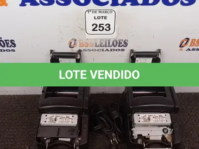 LOTE 253 - 02 IMPRESSORAS TÉRMICAS NÃO FISCAIS PMF. (NO ESTADO) ATENÇÃO! FAZER A VISITAÇÃO ANTES DE ARREMATAR, NÃO SABEMOS SE FUNCIONA. LEILÃO NÃO TEM GARANTIA E NEM DEVOLUÇÃO, SUJEITO A POSSÍVEIS AVARIAS VISÍVEIS/OCULTAS E/OU AUSÊNCIA DE COMPONENTES.