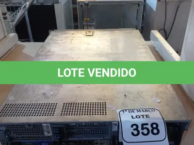 LOTE 358 - 01 SERVIDOR DELL POWER EDGE 2950 COM AVARIAS. (NO ESTADO) ATENÇÃO! FAZER A VISITAÇÃO ANTES DE ARREMATAR, NÃO SABEMOS SE FUNCIONA. LEILÃO NÃO TEM GARANTIA E NEM DEVOLUÇÃO, SUJEITO A POSSÍVEIS AVARIAS VISÍVEIS/OCULTAS E/OU AUSÊNCIA DE COMPONENTES.