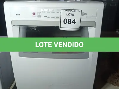 LOTE 084 - 01 MÁQUINA DE LAVAR LOUÇA BRASTEMP 127V (DISHWASHER. (NO ESTADO EM QUE SE ENCONTRA. SUJEITO A AVARIAS OCULTAS/VISÍVEIS.) BF8664B