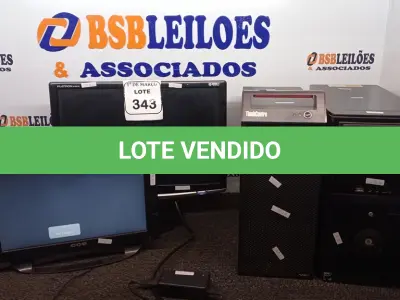 LOTE 343 - 02 CPU’S, 01 MONITOR LG E 01 MONITOR CCE. (NO ESTADO) ATENÇÃO! FAZER A VISITAÇÃO ANTES DE ARREMATAR, NÃO SABEMOS SE FUNCIONA. LEILÃO NÃO TEM GARANTIA E NEM DEVOLUÇÃO, SUJEITO A POSSÍVEIS AVARIAS VISÍVEIS/OCULTAS E/OU AUSÊNCIA DE COMPONENTES.