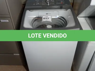 LOTE 017 - 01 MÁQUINA DE LAVAR ROUPA BRASTEMP 12KG 220V. (WASHER). (NO ESTADO EM QUE SE ENCONTRA. SUJEITO A AVARIAS OCULTAS/VISÍVEIS.) BF8538B