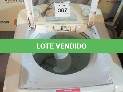 LOTE 307 - 01 MÁQUINA DE LAVAR ROUPAS ELECTROLUX 10KG 220VOLTS. (NO ESTADO) ATENÇÃO! FAZER A VISITAÇÃO ANTES DE ARREMATAR, NÃO SABEMOS SE FUNCIONA. LEILÃO NÃO TEM GARANTIA E NEM DEVOLUÇÃO, SUJEITO A POSSÍVEIS AVARIAS VISÍVEIS/OCULTAS E/OU AUSÊNCIA DE COMPONENTES.