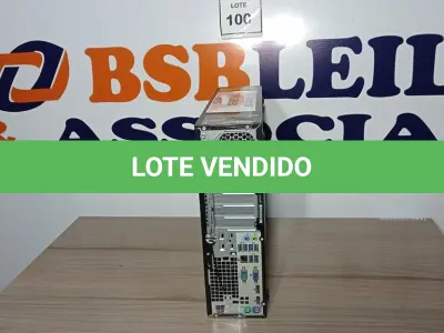 LOTE 100 - 01 CPU HP CORE I5 8GB - 851481 (NO ESTADO EM QUE SE ENCONTRA. SUJEITO A AVARIAS OCULTAS/VISÍVEIS.)