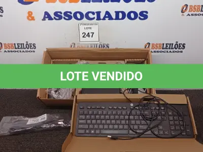 LOTE 247 - 01 CPU HP, MOUSE, TECLADO E CARREGADOR.(NO ESTADO EM QUE SE ENCONTRA. SUJEITO A AVARIAS OCULTAS/VISÍVEIS.) BD0557P