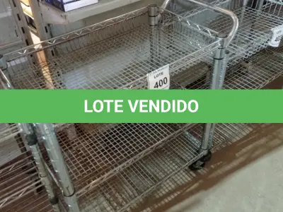 LOTE 400 - 01 CARRINHO PARA SERVIÇO CROMADO. (NO ESTADO) ATENÇÃO! FAZER A VISITAÇÃO ANTES DE ARREMATAR, NÃO SABEMOS SE FUNCIONA. LEILÃO NÃO TEM GARANTIA E NEM DEVOLUÇÃO, SUJEITO A POSSÍVEIS AVARIAS VISÍVEIS/OCULTAS E/OU AUSÊNCIA DE COMPONENTES.