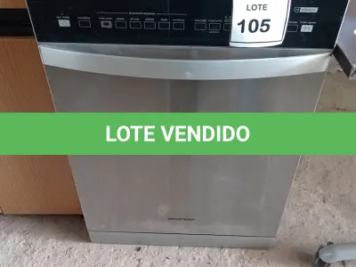 LOTE 105 - 01 MÁQUINA DE LAVAR LOUÇA BRASTEMP 220V. (DISHWASHER) (NO ESTADO EM QUE SE ENCONTRA. SUJEITO A AVARIAS OCULTAS/VISÍVEIS.) BH1503G