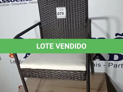 LOTE 073 - 01 GARDEN CHAIR. (CADEIRA DE JARDIM) (NO ESTADO EM QUE SE ENCONTRA. SUJEITO A AVARIAS OCULTAS/VISÍVEIS.) BH1670S