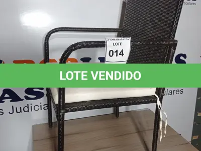 LOTE 014 - 01 GARDEN CHAIR. (CADEIRA DE JARDIM) (NO ESTADO EM QUE SE ENCONTRA. SUJEITO A AVARIAS OCULTAS/VISÍVEIS.) BH1671B