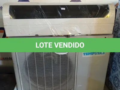 LOTE 318 - 01 AR CONDICIONADO TEMPSTAR 9.000BTUS COM EVAPORADORA ELECTROLUX. (NO ESTADO) ATENÇÃO! FAZER A VISITAÇÃO ANTES DE ARREMATAR, NÃO SABEMOS SE FUNCIONA. LEILÃO NÃO TEM GARANTIA E NEM DEVOLUÇÃO, SUJEITO A POSSÍVEIS AVARIAS VISÍVEIS/OCULTAS E/OU AUSÊNCIA DE COMPONENTES.