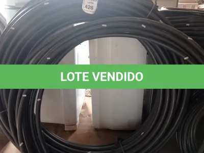 LOTE 426 - 02 ROLOS DE MANGUEIRA.  (NO ESTADO) ATENÇÃO! FAZER A VISITAÇÃO ANTES DE ARREMATAR, NÃO SABEMOS SE FUNCIONA. LEILÃO NÃO TEM GARANTIA E NEM DEVOLUÇÃO, SUJEITO A POSSÍVEIS AVARIAS VISÍVEIS/OCULTAS E/OU AUSÊNCIA DE COMPONENTES.