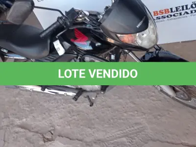 LOTE 001 - 01 HONDA CG 150 TITAN ESD ÁLCOOL/GASOLINA; COR PRETA; ANO 2012/2012. (NO ESTADO)