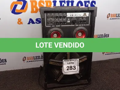LOTE 283 - 01 CAIXA DE SOM USB+SD+AM/FM. (NO ESTADO) ATENÇÃO! FAZER A VISITAÇÃO ANTES DE ARREMATAR, NÃO SABEMOS SE FUNCIONA. LEILÃO NÃO TEM GARANTIA E NEM DEVOLUÇÃO, SUJEITO A POSSÍVEIS AVARIAS VISÍVEIS/OCULTAS E/OU AUSÊNCIA DE COMPONENTES.