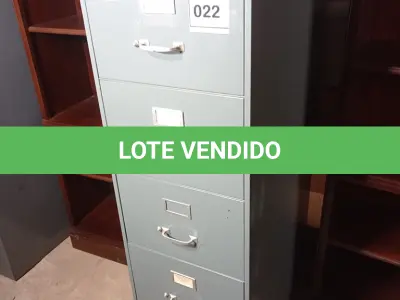 LOTE 022 - 01 ARQUIVO EM AÇO 04 GAVETAS. (NO ESTADO EM QUE SE ENCONTRA. SUJEITO A AVARIAS OCULTAS/VISÍVEIS.)