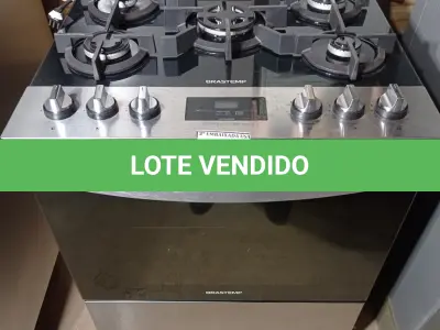 LOTE 025 - 01 FOGÃO BRASTEMP 05 BOCAS BIVOLT (STOVE). (NO ESTADO EM QUE SE ENCONTRA. SUJEITO A AVARIAS OCULTAS/VISÍVEIS.) BJ7374S