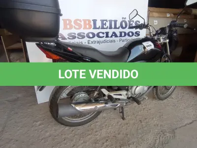 LOTE 002 - 01 HONDA CG 150 TITAN ESD ÁLCOOL/GASOLINA; COR PRETA; ANO 2012/2012. (NO ESTADO)