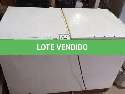 LOTE 336 - 01 FREEZER HORIZONTAL 2 TAMPAS 220VOLTS. (NO ESTADO) ATENÇÃO! FAZER A VISITAÇÃO ANTES DE ARREMATAR, NÃO SABEMOS SE FUNCIONA. LEILÃO NÃO TEM GARANTIA E NEM DEVOLUÇÃO, SUJEITO A POSSÍVEIS AVARIAS VISÍVEIS/OCULTAS E/OU AUSÊNCIA DE COMPONENTES.