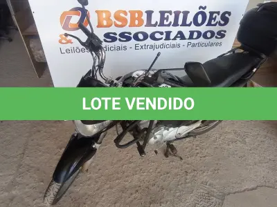 LOTE 002 - 01 HONDA CG 150 TITAN ESD ÁLCOOL/GASOLINA; COR PRETA; ANO 2012/2012. (NO ESTADO)