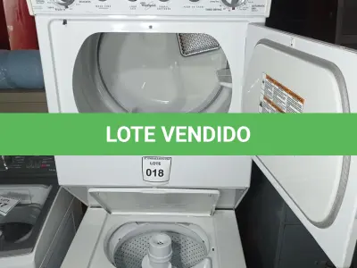 LOTE 018 - 01 LAVADORA E SECADORA WHIRLPOOL 110V (COMBO). (NO ESTADO EM QUE SE ENCONTRA. SUJEITO A AVARIAS OCULTAS/VISÍVEIS.) AV9948N