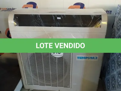 LOTE 318 - 01 AR CONDICIONADO TEMPSTAR 9.000BTUS COM EVAPORADORA ELECTROLUX. (NO ESTADO) ATENÇÃO! FAZER A VISITAÇÃO ANTES DE ARREMATAR, NÃO SABEMOS SE FUNCIONA. LEILÃO NÃO TEM GARANTIA E NEM DEVOLUÇÃO, SUJEITO A POSSÍVEIS AVARIAS VISÍVEIS/OCULTAS E/OU AUSÊNCIA DE COMPONENTES.